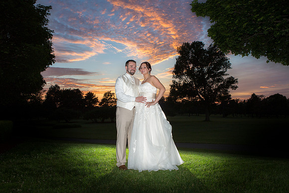Brierwood Sunset Wedding Shot Golf Course